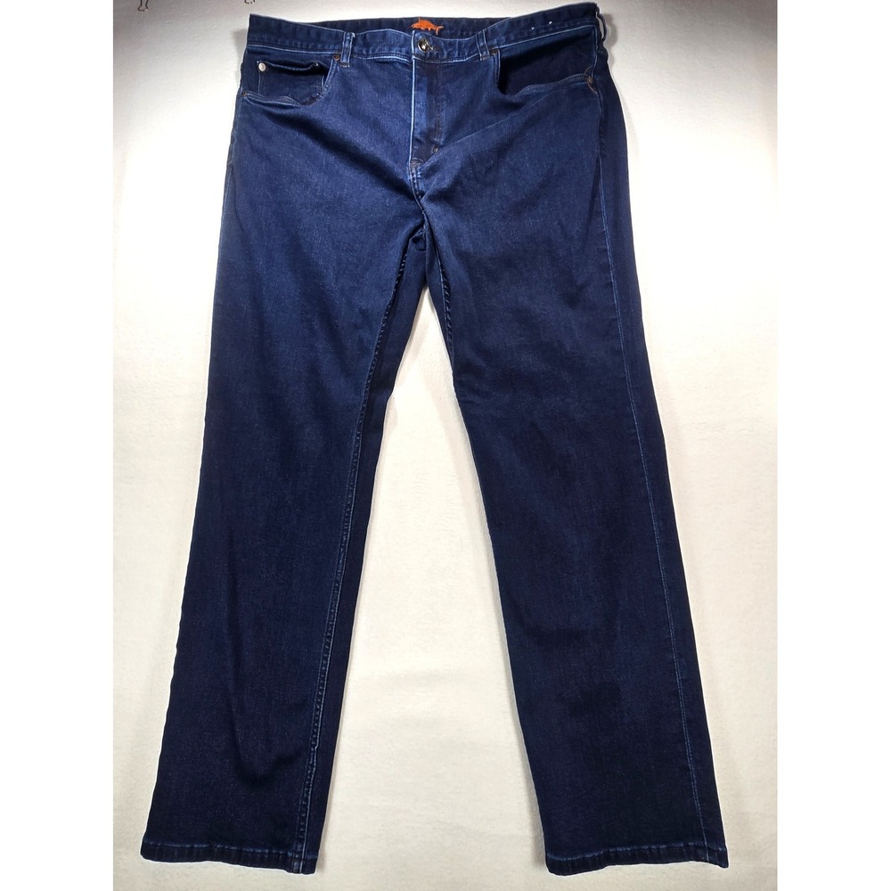 Tommy Bahama Boracay Mens Jeans 40x32 Dark Indigo Blue Straight Leg Stretch